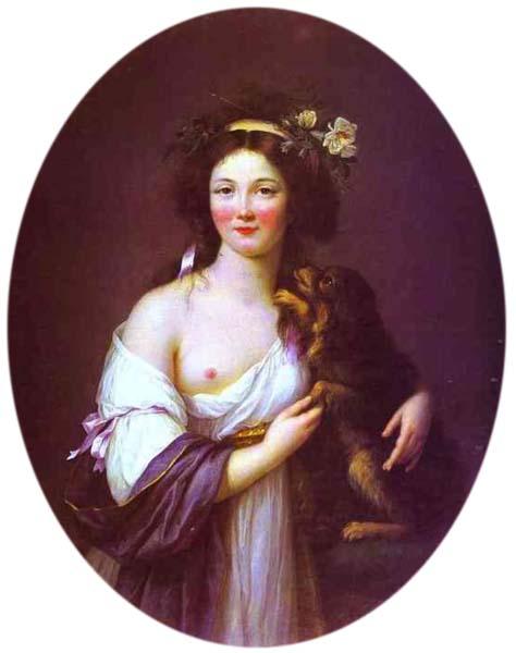 elisabeth vigee-lebrun Portrait of Mme D'Aguesseau oil painting picture